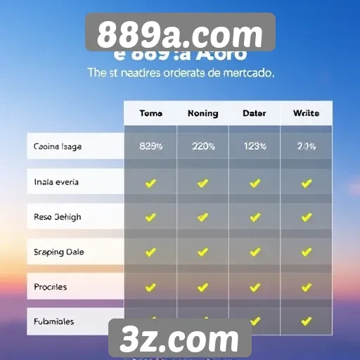 Comparativo entre 889a.com e concorrentes no mercado